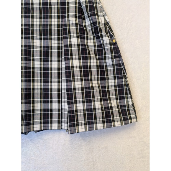 Dennis Jr Size 13 Plaid Pleated School Uniform Skirt Junior Girls Navy White - Picture 4 of 7
